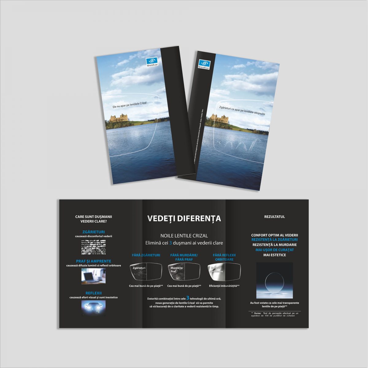 Graphic Design broșură (trifold) optică medicală