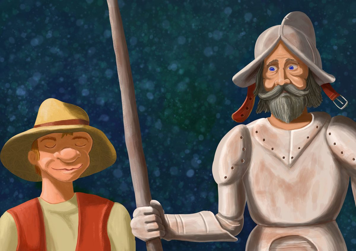 Ilustrație (desen Digital) - Don Quijote & Sancho Panza